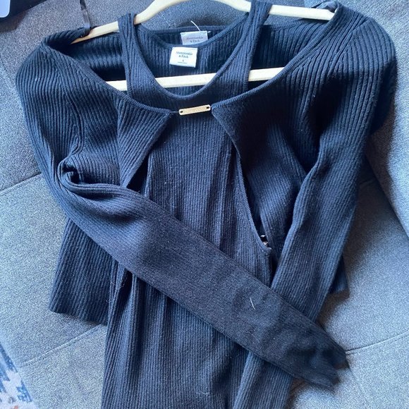 NWOT Abercrombie & Fitch Sweater Dress and Scuba Cardigan Set - Picture 2 of 4